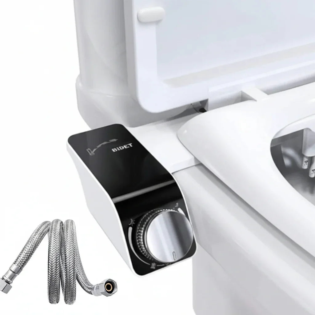 Bidet Attachment – Dual Nozzle, Hot & Cold Water, Non‑Electric, White