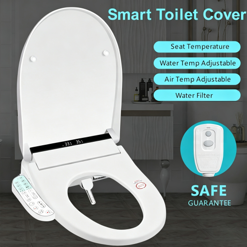Electric Heated Bidet Toilet Seat Warm Water Wash Dryer Dual Nozzle Washlet AU