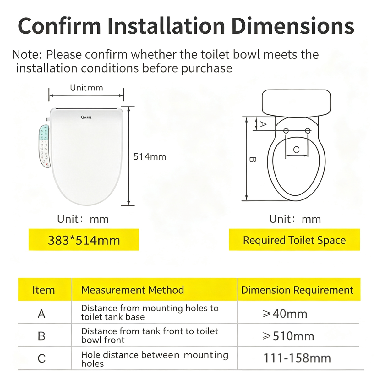 Electric Heated Bidet Toilet Seat Warm Water Wash Dryer Dual Nozzle Washlet AU