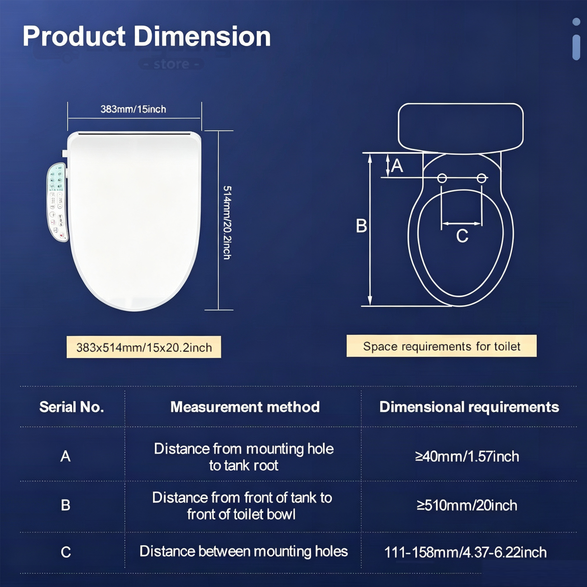 Electric Heated Bidet Toilet Seat Warm Water Wash Dryer Dual Nozzle Washlet AU