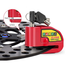 Motorcycle Alarm Disc Lock 110dB Brake Security Lock with Keys Red