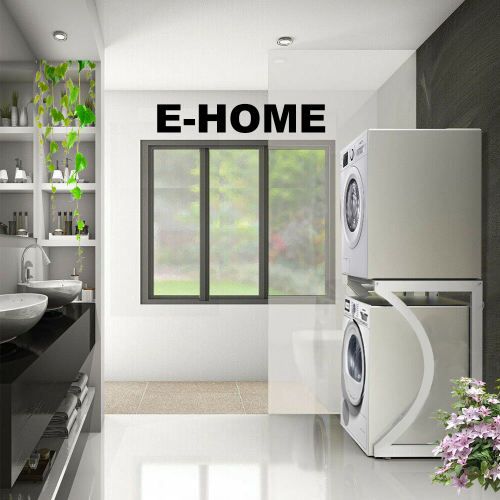 Heavy Duty Dryer Stand Rack Steel Washer Dryer Mini Fridge Stand White