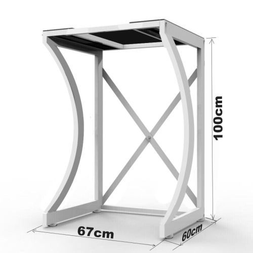 Heavy Duty Dryer Stand Rack Steel Washer Dryer Mini Fridge Stand White