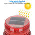 Solar Powered LED Flashing Beacon Light, 12-24V Amber Emergency Magnetic Warning Red