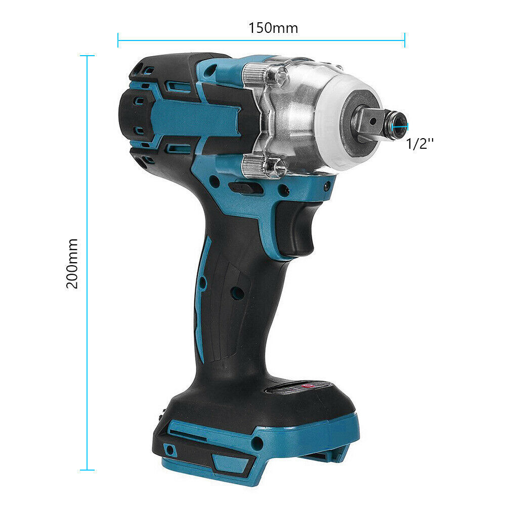 Cordless Electric Impact Wrench Brushless Rattle Gun 1/2