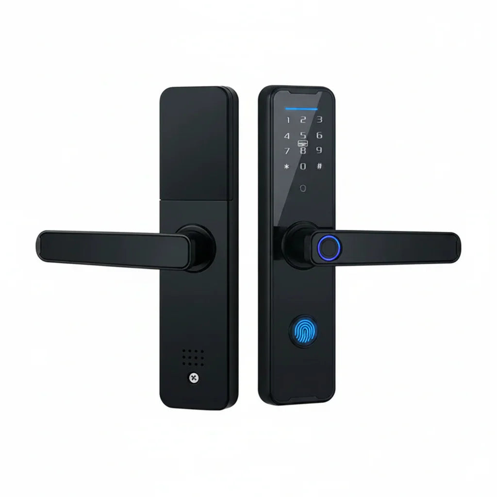 Tuya Home WIFI Smart Door Lock Biometric Fingerprint Smart Card Password Key USB