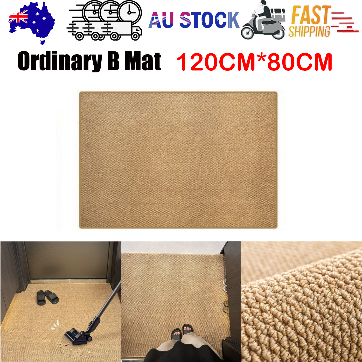 Ordinary Entrance Door Carpet 120x80cm Sole Cleaning Mats Sand and Dust Removal Washable