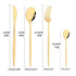 24pc Elegant Stainless Steel Gold Flatware Set Classic Knife Fork Spoon Gift Set