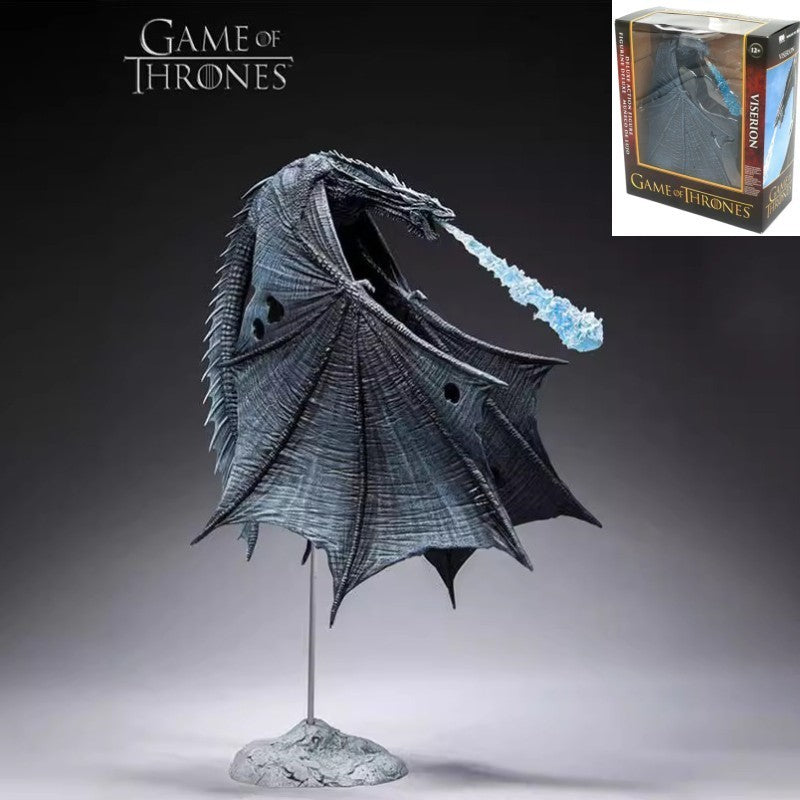 GAME OF THRONES Viserion Ice Dragon Action Figure Statue PVC Toys Boxed Gift
