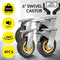 4X 6" / 150mm Heavy Duty Swivel Caster Wheels Castor 1000KG Load,2 with Brakes