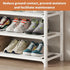 Shoe Rack Storage Cabinet Coat Hat Stand Metal Shelves 12 Pairs White 60CM