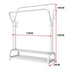 White Heavy Duty Metal Double Clothes Rail Rack Garment Hanging Shoe Storage Shelf AU