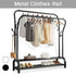 Black Heavy Duty Metal Double Clothes Rail Rack Garment Hanging Shoe Storage Shelf AU