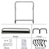 Black Heavy Duty Clothes Rail Rack Hanging Garment Display Stand Shoe Storage Shelf