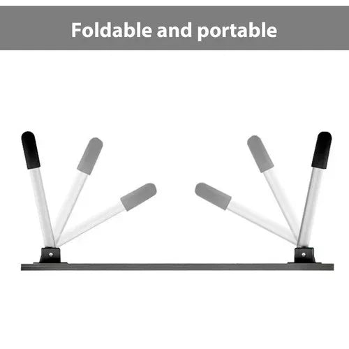 Black Laptop Stand Table Foldable Desk Computer Study Bed Adjustable Cup Slot Tray