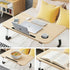 Light Wood Laptop Stand Table Foldable Desk Computer Study Bed Adjustable Cup Slot Tray