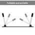 Black Laptop Stand Table Foldable Desk Computer Study Bed Adjustable Cup Slot Tray/linght and Fan
