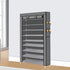 9 Tier Shoe Rack Portable Storage Cabinet Organiser Portable Wardrobe W/ Cover Gray