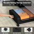 Black Under-Bed Storage Rack with Wheels Sturdy Easy to Move for Bedroom AU