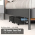 Black Under-Bed Storage Rack with Wheels Sturdy Easy to Move for Bedroom AU