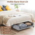Gray Under-Bed Storage Rack with Wheels Sturdy Easy to Move for Bedroom AU