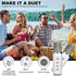 Sliver Karaoke Machine with 2 Wireless Microphones Bluetooth-Compatible 5.0 for Parties