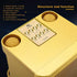 Gold Karaoke Machine with 2 Wireless Microphones Bluetooth-Compatible 5.0 for Parties