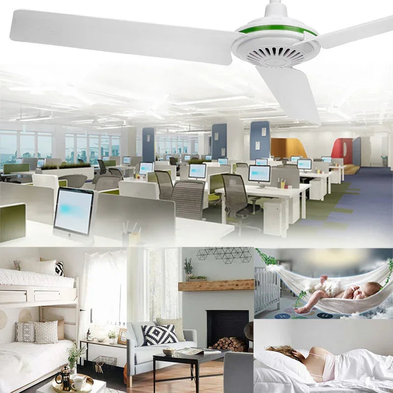 12V Ceiling Fan – Portable Caravan Camping Solar Fan, 3‑Blade, Low Power