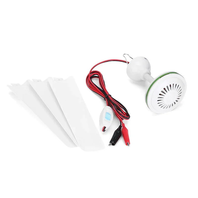 12V Ceiling Fan – Portable Caravan Camping Solar Fan, 3‑Blade, Low Power