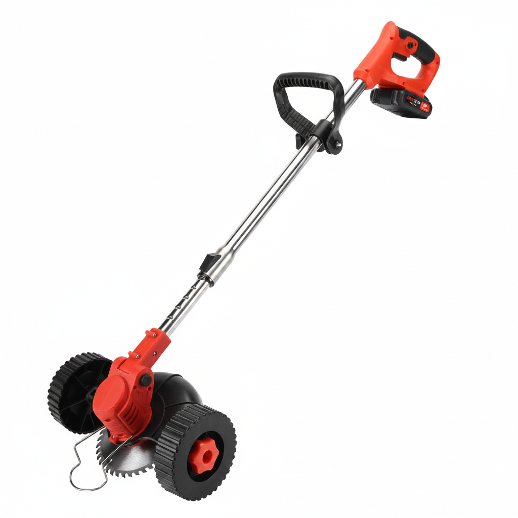 Cordless Whipper Snipper Grass Trimmer 800W 2 Batteries 3 Blade Types Red