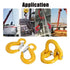 2X 8mm Hammerlock+ Eye Sling Hook Safety Chain Caravan Trailer connecting Extend