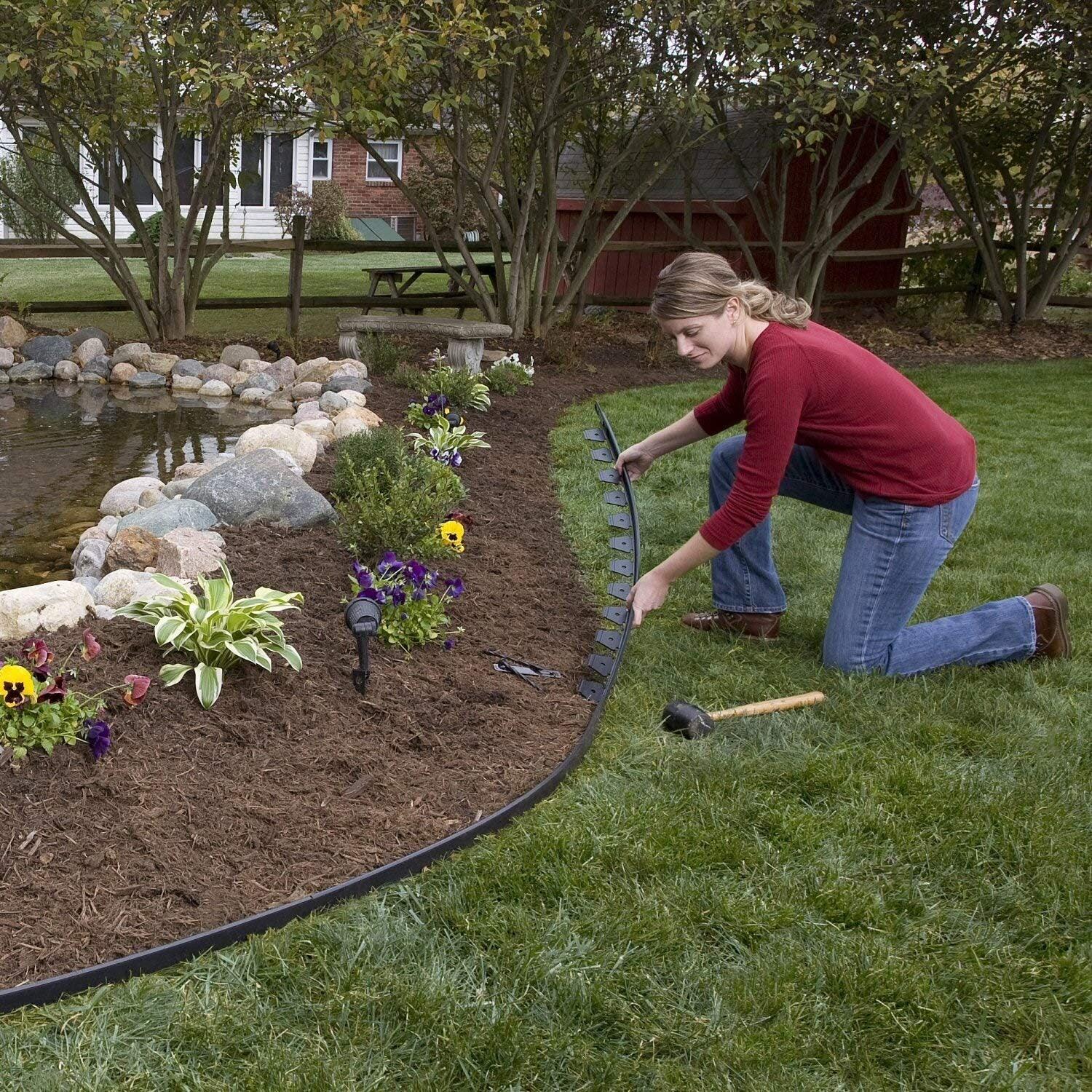 10M Fence Landscape Garden Lawn Edging Border Flexible Plant Grass Barrier