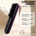 Black Hair Straightener Brush Travel Mini Rechargeable Hair Styler Fast Heating