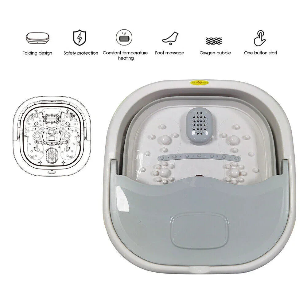 Electric Foot Spa Massager Footbath Pedicure Heat Soak Home Bath Tub Massage