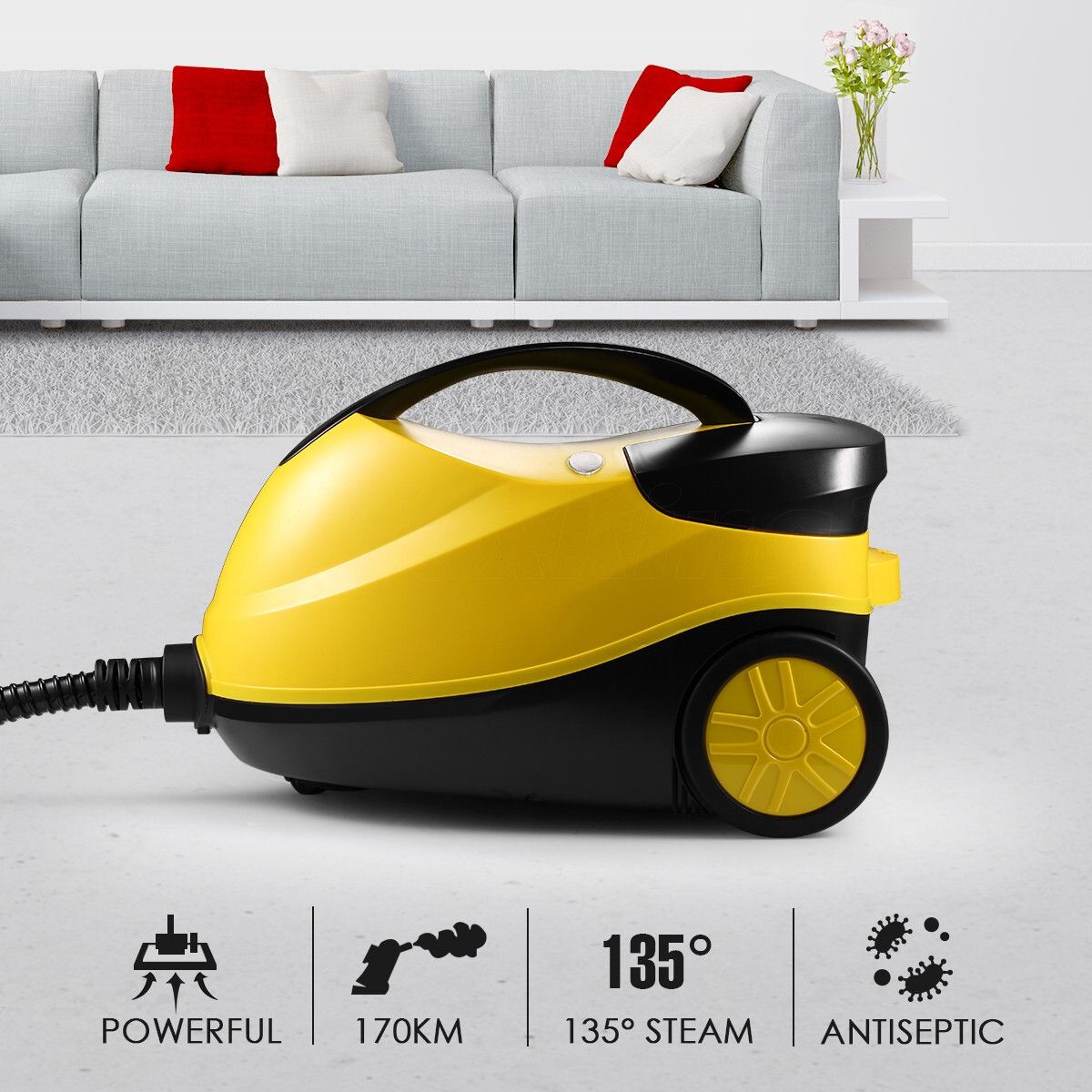 NEW Steam Cleaner Mop Kit Floor Kitchen Window Sterilize High Pressure Steamer