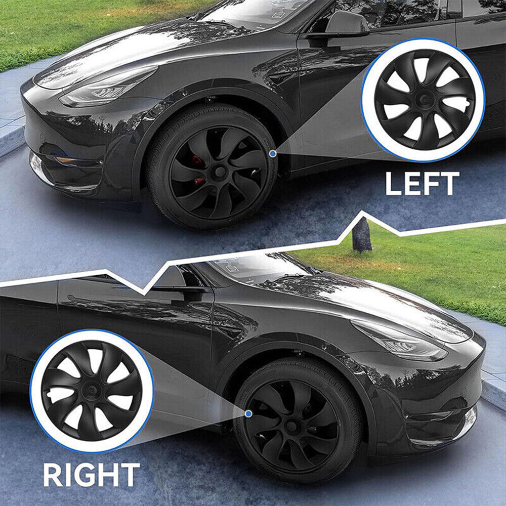 4PCS Wheel Cover Caps 19Inch ABS Black Rim Hubcap Hub Cap For Tesla Model Y