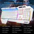 104 Keys Wireless Gaming Keyboard Mouse Set+Mouse Pad, RGB LED Backlit PC/Laptop White-RGB