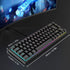 67 Keys Layout Design Mechanical Gaming Keyboard PC PS4 RGB Backlight Wired USB Black