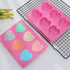 2PCS DIY 3D Fondant Mold Silicone Heart Shape Candy Cake Chocolate Mould Sugar Craft