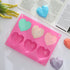 2PCS DIY 3D Fondant Mold Silicone Heart Shape Candy Cake Chocolate Mould Sugar Craft