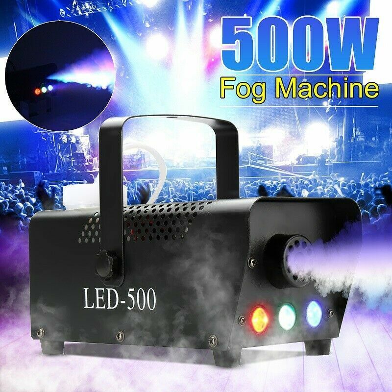 500W Fog Smoke Machine RGB LED Wireless Remote Party Disco Halloween Fogger