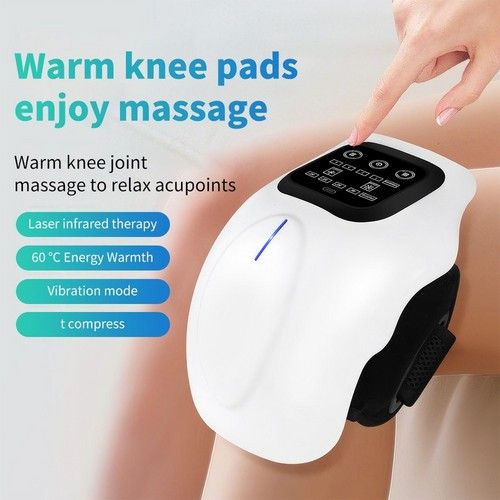 Cordless Heated Knee Massager Air Compression & Vibration Infrared Knee Therapy