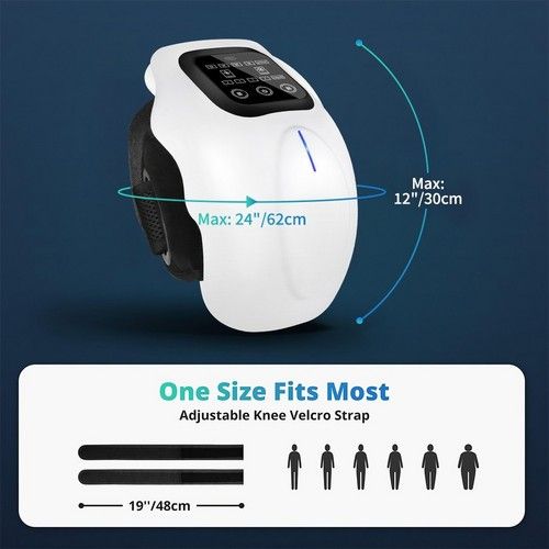 Cordless Heated Knee Massager Air Compression & Vibration Infrared Knee Therapy