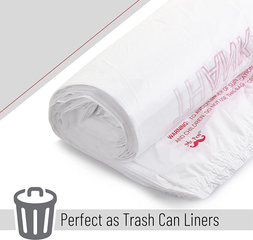 50X Plastic Shopping Bags - Reusable Recyclable Singlet Eco Grocery Carry Bag Medium