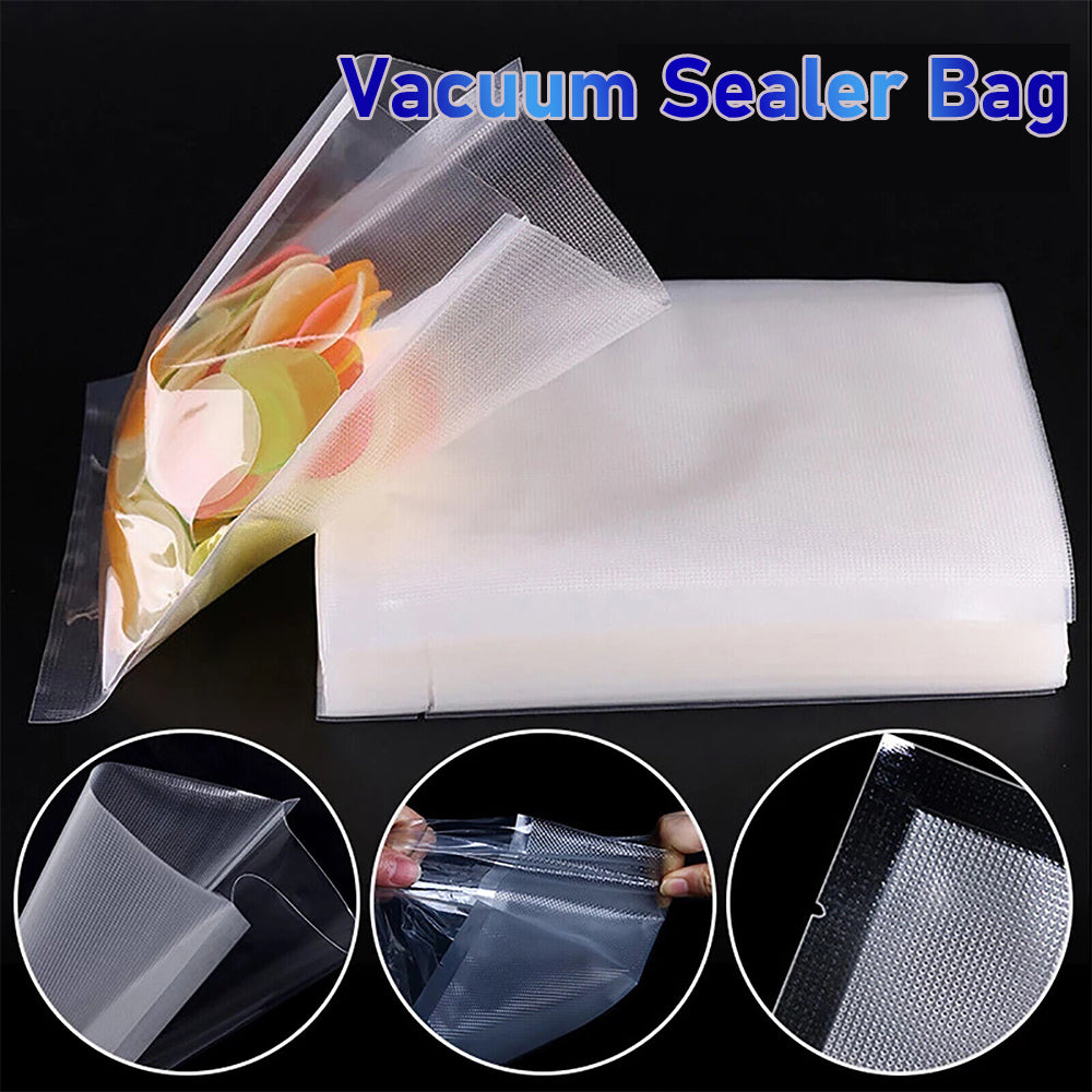 100X Vacuum Sealer Bags Precut Food Storage Saver Heat Seal Cryovac BPA-Free 15x25cm