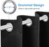 2X Blockout Curtains 100% Blackout Window Curtain Draperies Pair Eyelet 3 Layers 132CM(W) x 160CM(D)
