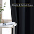 2X Blockout Curtains 100% Blackout Window Curtain Draperies Pair Eyelet 3 Layers 132CM(W) x 160CM(D)