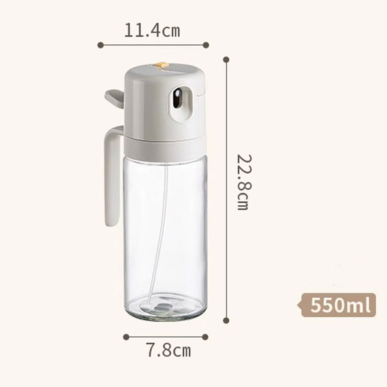 2 in 1 Oil Sprayer Dispenser Spray Bottle Cooking Baking BBQ Kitchen Tools 550ML