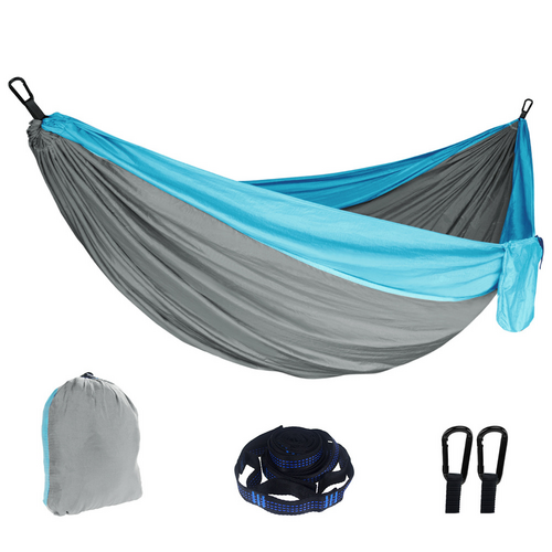 Outdoor Camping Hammock  Lightweight 260x140cm Portable Travel Grey