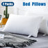 2xKing Quality Pillows Cotton Hotel Adjustable Home Pillows Down Alternative Pillows